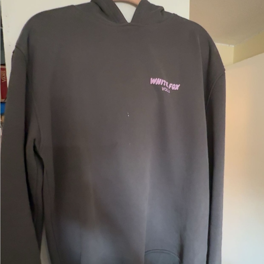 Gray White Fox Hoodie